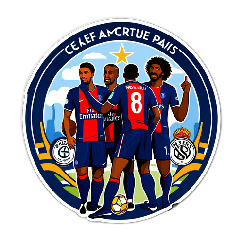 สติกเกอร์การแข่งขันระหว่าง PSG กับ Newcastle