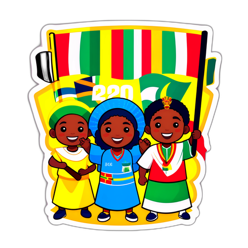 Stiker AFCON 2025 Berwarna Cerah