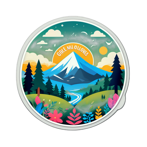 Nature-Inspired Motivational Quote Sticker