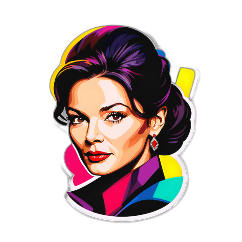 Stylizovaný portrét Catherine Zeta-Jones