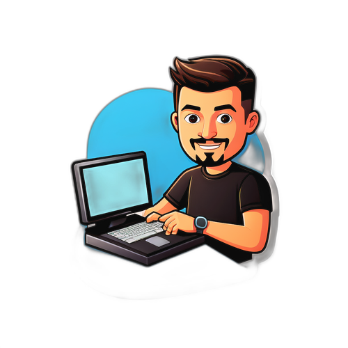 Alen Bibic med en dator och designverktyg