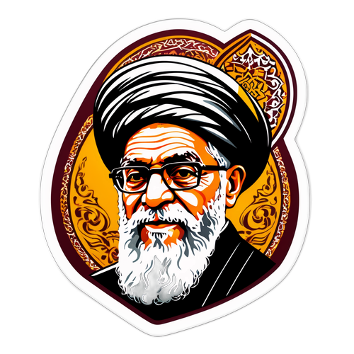 Kunstnerisk tolkning av Ali Khamenei