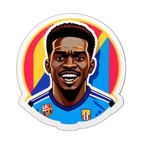 Diseño de Adhesivo que Celebra Ídolos del Fútbol