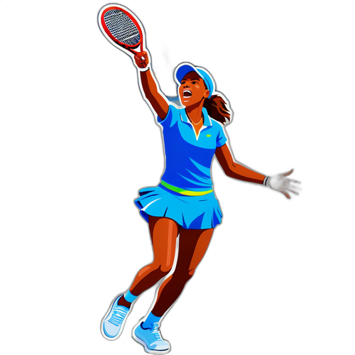 Tennis-sticker i US Open stil