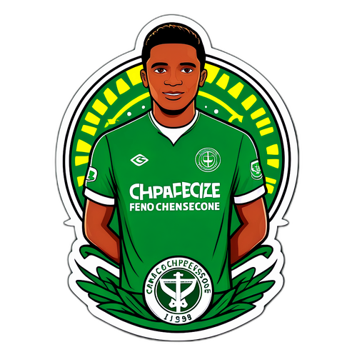 Ilustración de la camiseta de Chapecoense con un mensaje de esperanza y solidaridad