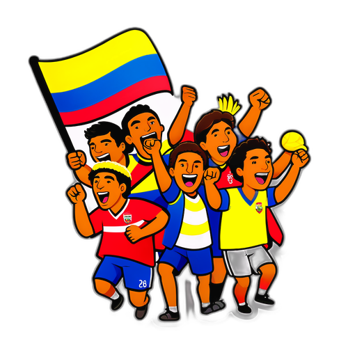 Người hâm mộ Colombia cổ vũ cho đội bóng