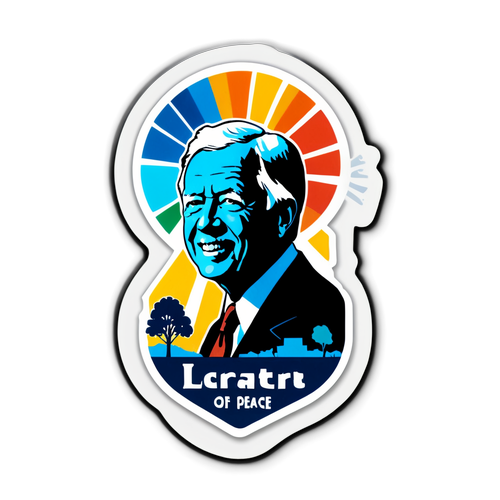 Jimmy Carter Legacy of Peace Vintage Sticker