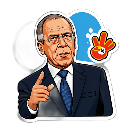 Sergej Lavrov i karikatyrstil