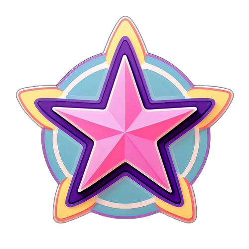 Stylisoitu prinssi Andrew tähti tarra pehmeässä pastellisävyssä