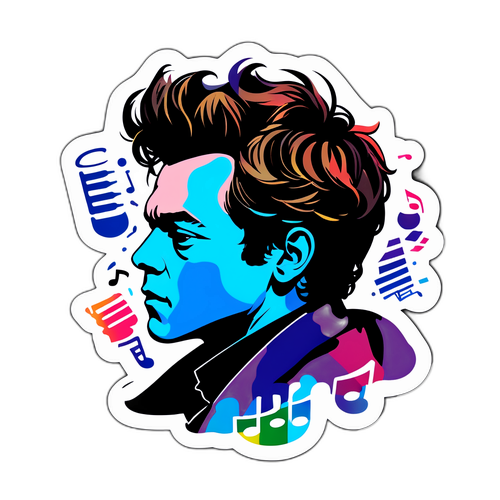 Harry Styles Silhuett med Lyriske Snutter