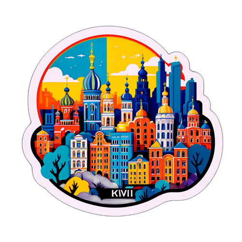 Modernong Ilustrasyon ng Siyudad ng Kyiv