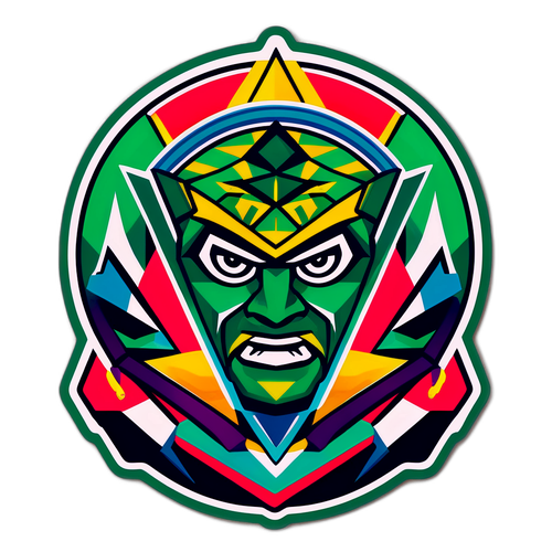 Desain Stiker Abstrak Rivalitas Persebaya dan Arema