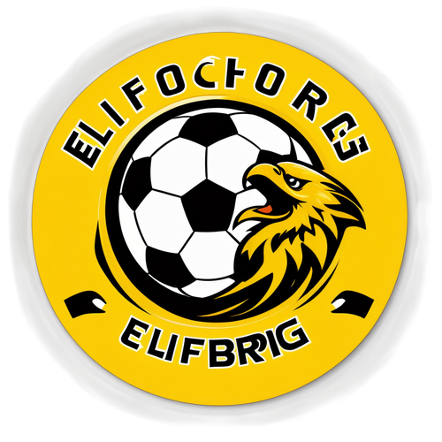 IF Elfsborgs Faner: En Oemotståndlig Sticker med Klubbens Färger och Fotbolls-Symbol!