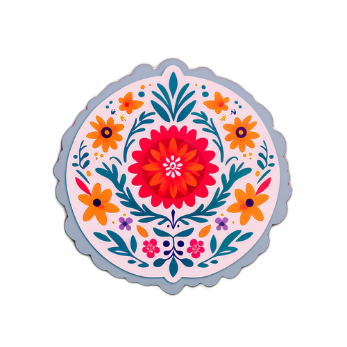 Sticker inspirant 'de zerbi' avec décoration florale