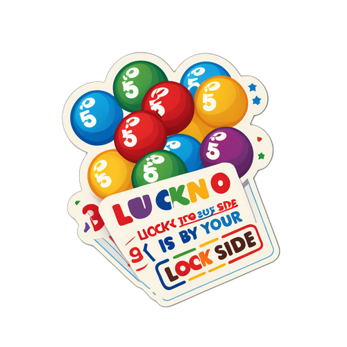 Bilhete da Lotofácil com Bolas Coloridas