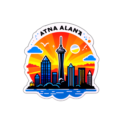 Atlanta's Sunny Skyline Sticker