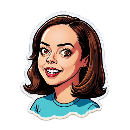 Sticker Quirky Jeff Baena dan Aubrey Plaza