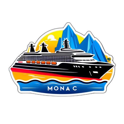 Sticker z motywem Monako