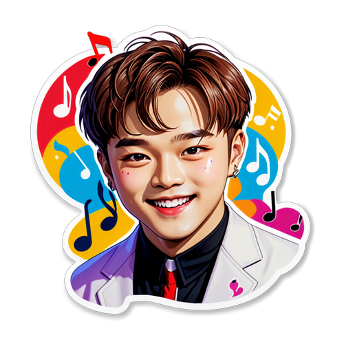 Sticker ni Park Jihoon na may Kaakit-akit na Ngiti