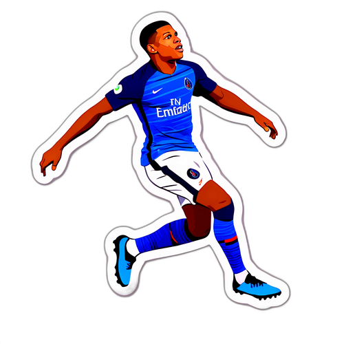 Mbappé w skoku do strzału