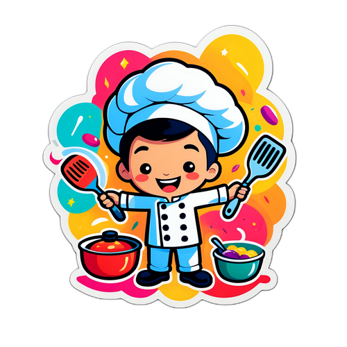 מדבקה בהשראת תכנית בישול