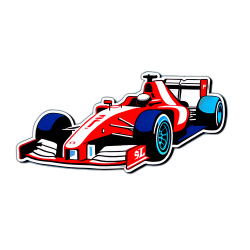 Racebil Sticker med F1 Logo