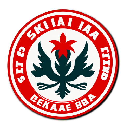 Podpořte svůj tým! Stylizovaný emblematický samolepka Slavia, která vám dodá sílu!