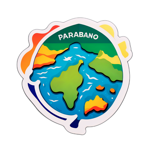 Adesivo do Mapa Paraibano