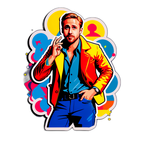 Pop Art Ryan Gosling Matrica