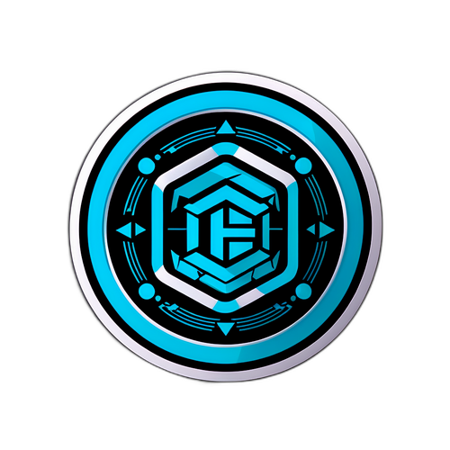 Futuristic FTX Cryptocurrency Symbol Design