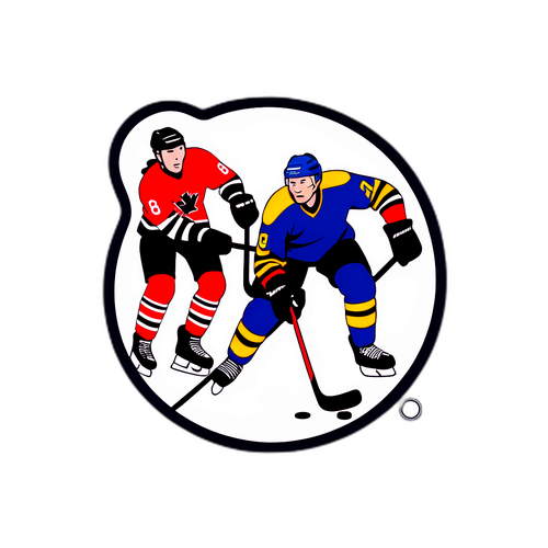 Hockeyspelare i Aktion