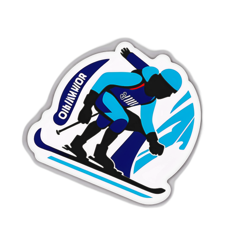 米兰冬季奥运会滑雪运动员贴纸