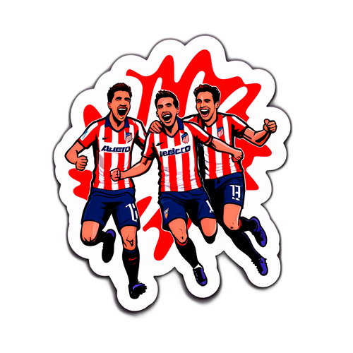 Dynamická nálepka fanoušků Atlética Madrid