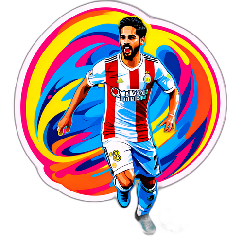 Sticker ya Isco akionyesha ujuzi wake wa kuzuia mpira