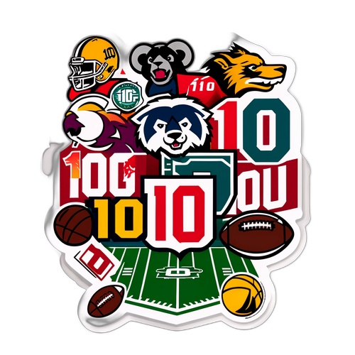 Vibrant Big 10 Conference Sticker
