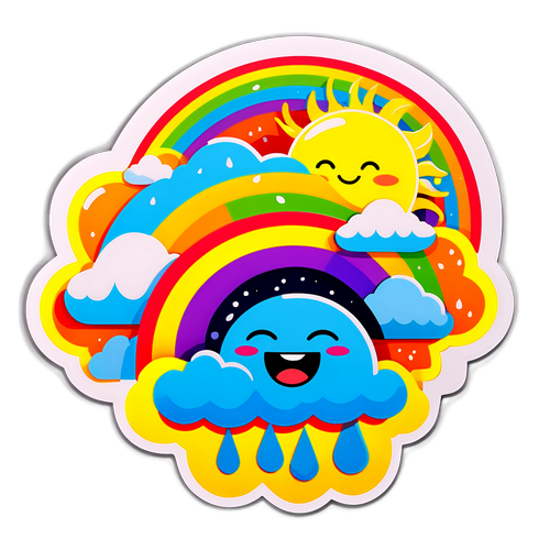 Speelse Weerbericht Sticker