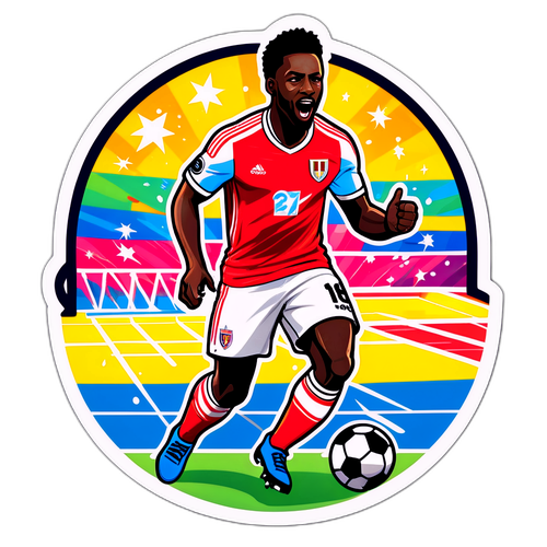 Sticker Kocek Akor Adams Meraikan Gol