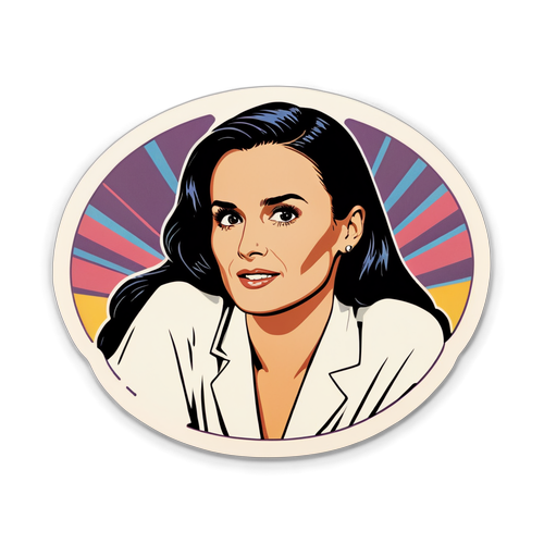 Vintage Tarzı Demi Moore Stickerı