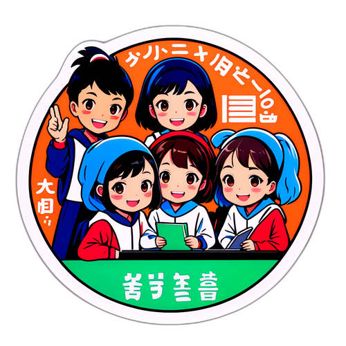 東京大学の学生たちの楽しさとチームワークを表現したステッカー
