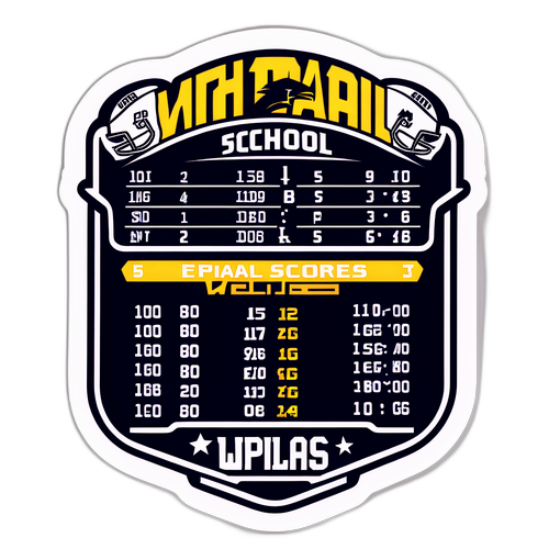 Retro WPIAL Football Scoreboard Sticker