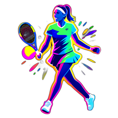 Celebrating Victory: Magda Linette Silhouette