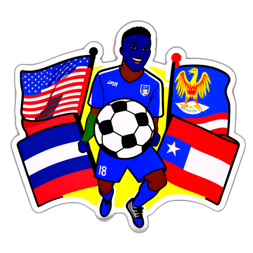 Stiker Pertandingan Amerika vs. Haiti
