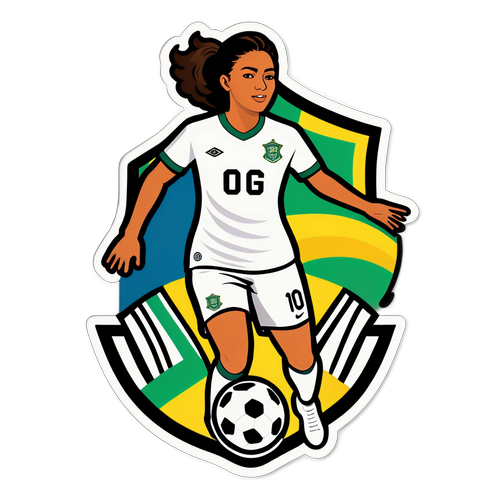 Design Celebrando o Futebol Feminino e o Santos FC