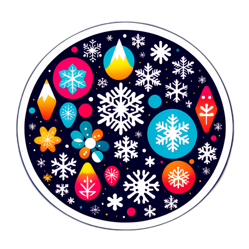 सर्दियों के त्योहारों का उत्सव स्टिकर