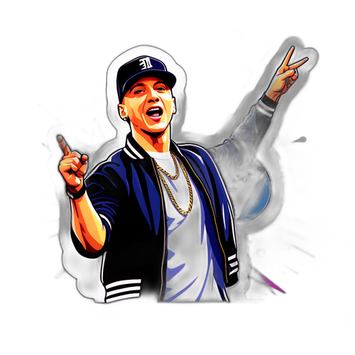 Autocollant d'Eminem sur scène