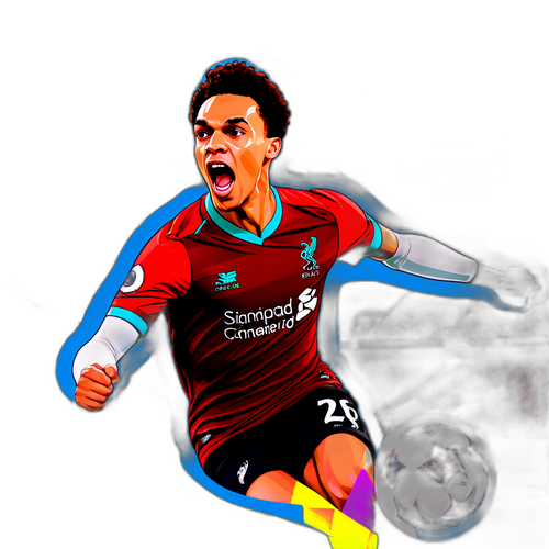 Diseño de sticker de Alexander Arnold en acción