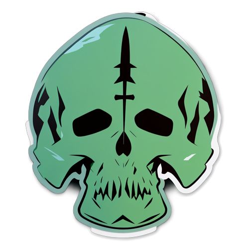 Combat Skull Sticker