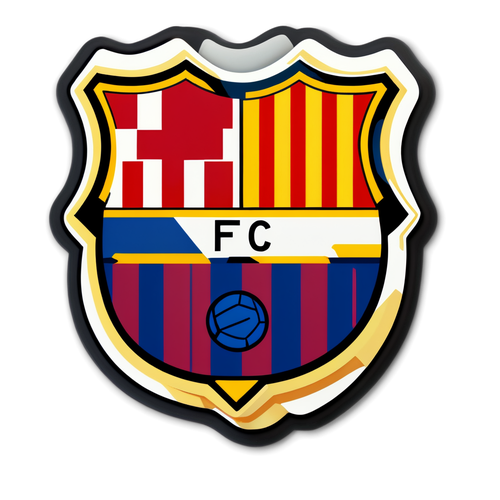 Upplev Barcelonas Fotbollsanda: Camp Nou Sticker med Iconiska Grafiker!