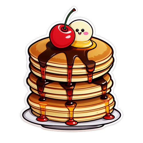 Un Pile Di Felicità: Scopri Lo Sticker Kawaii Dei Pancake Che Ti Farà Sorridere!