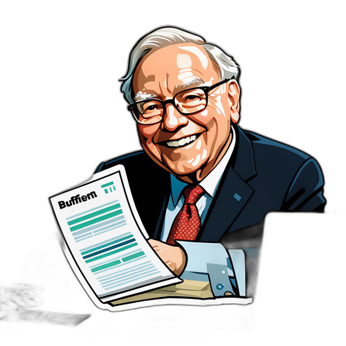 สติ๊กเกอร์ของวอร์เรน บัฟเฟตต์ยิ้มในสำนักงาน